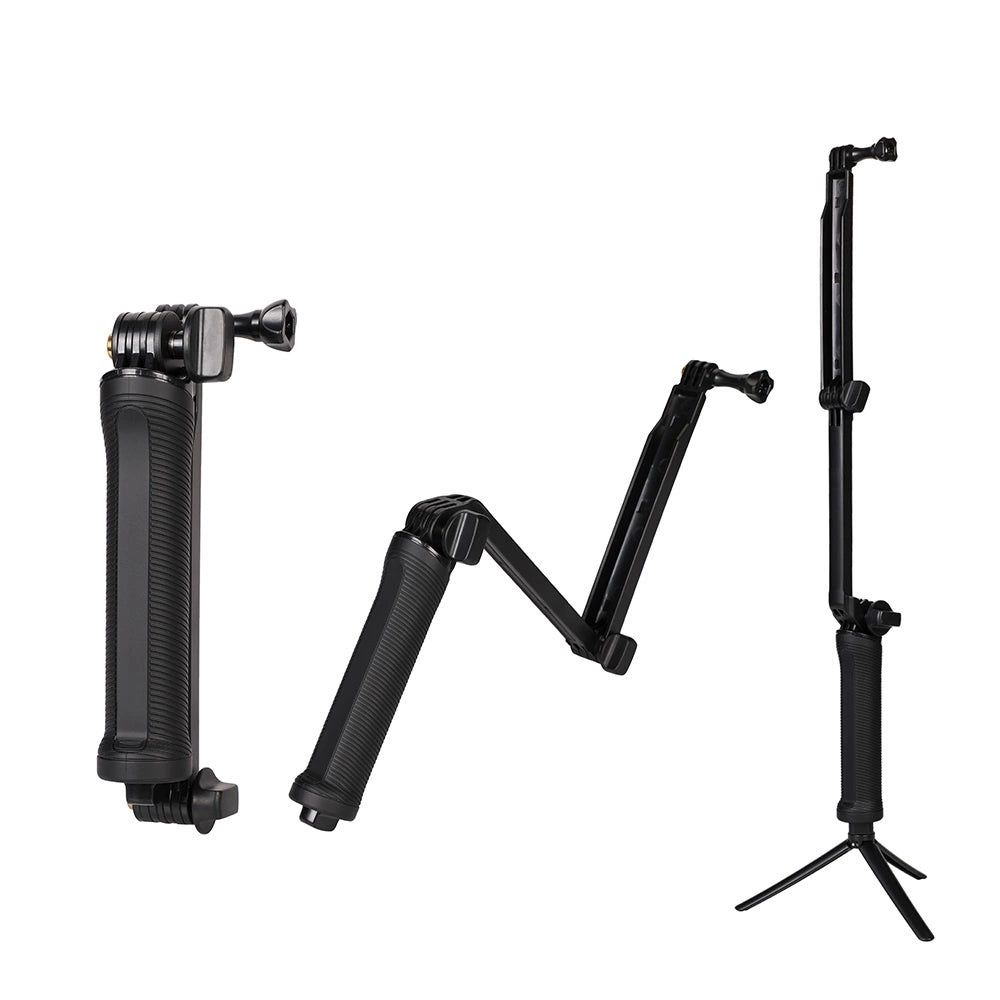 3 i 1 Monopod Tripod med Selfie Stick til GoPro - sort
