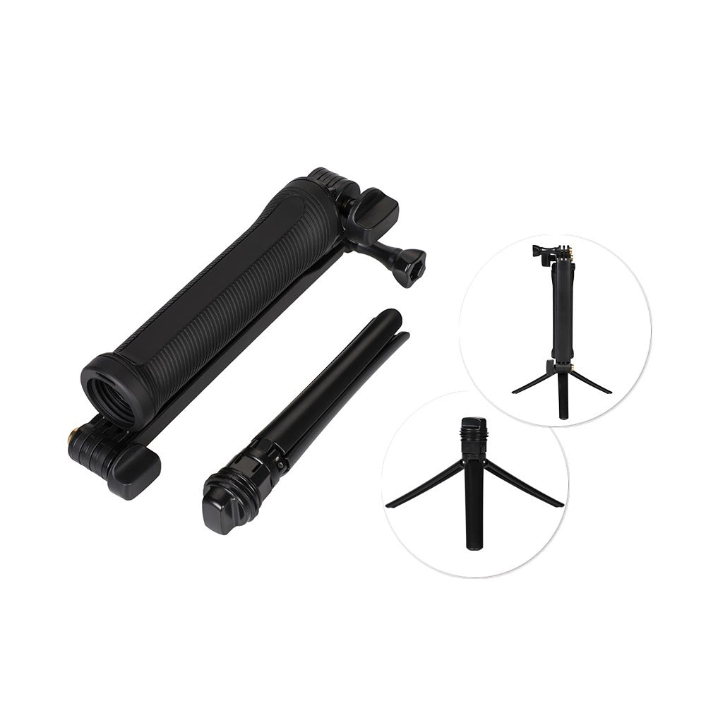 3 i 1 Monopod Tripod med Selfie Stick til GoPro - sort