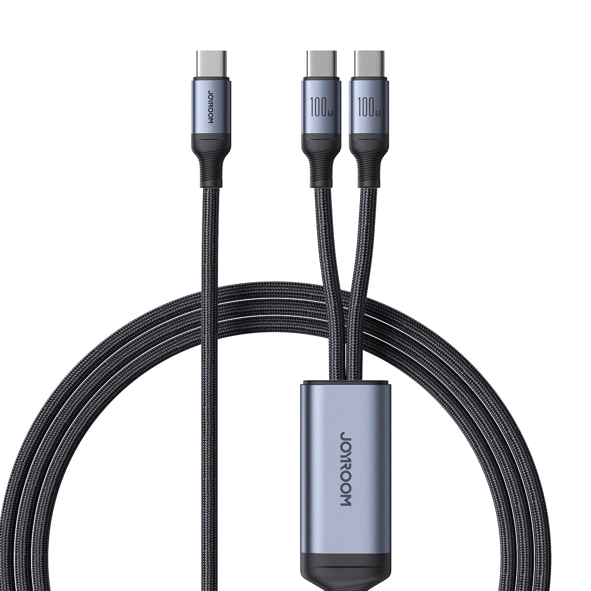 Joyroom Speedy Series S-A21 2in1 USB-C - USB-C / USB-C kabel 100W 1,5m - sort