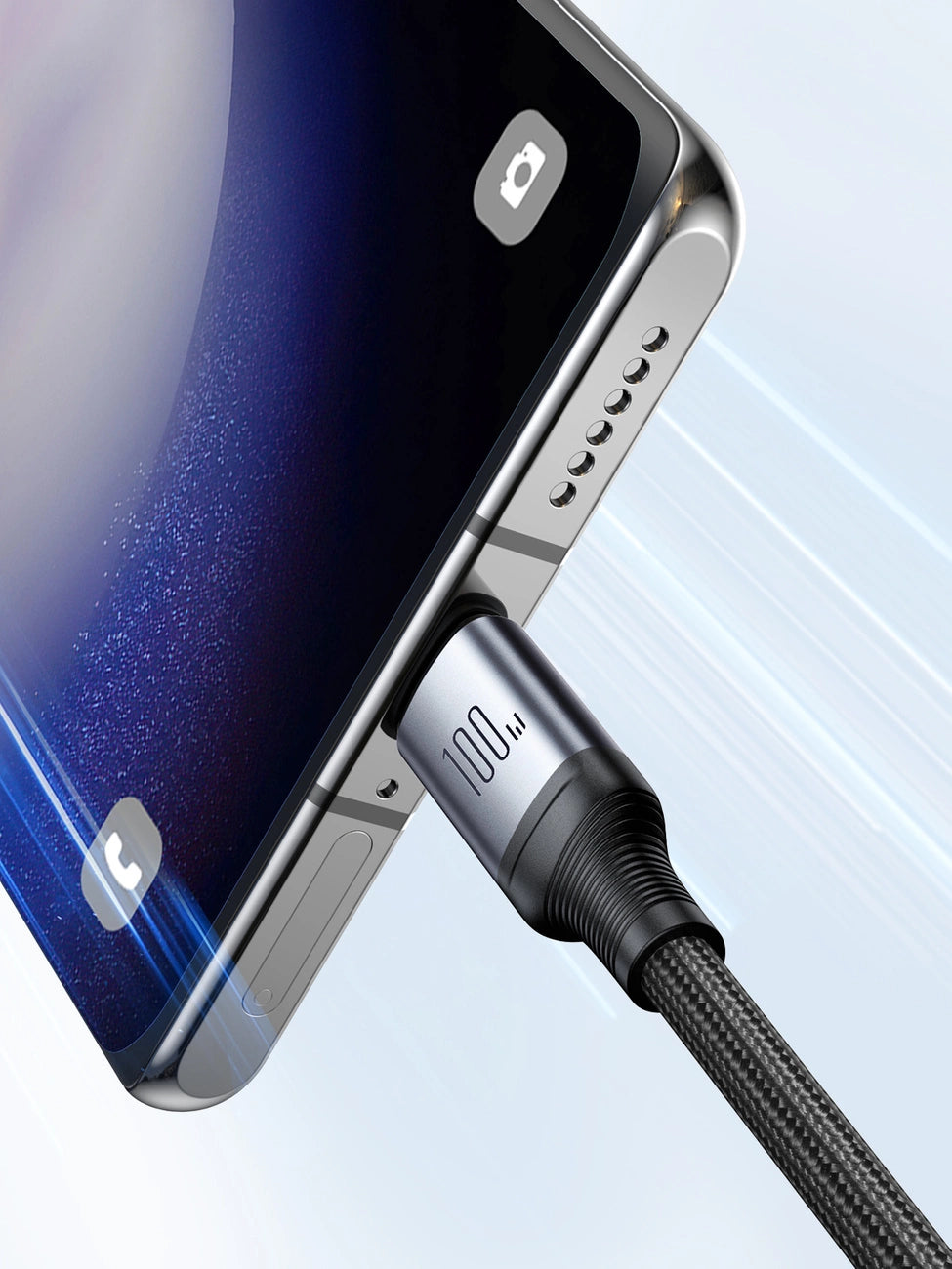 Joyroom Speedy Series S-A21 2in1 USB-C - USB-C / USB-C kabel 100W 1,5m - sort