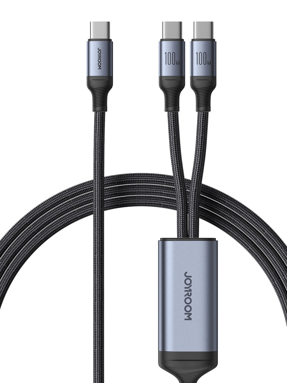 Joyroom Speedy Series S-A21 2in1 USB-C - USB-C / USB-C kabel 100W 1,5m - sort