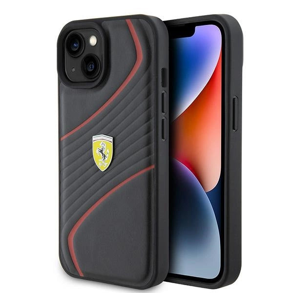 Ferrari FEHCP15SPTWK iPhone 15 6.1" sort/sort hardcase Twist Metal Logo