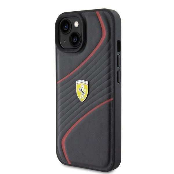 Ferrari FEHCP15SPTWK iPhone 15 6.1" sort/sort hardcase Twist Metal Logo