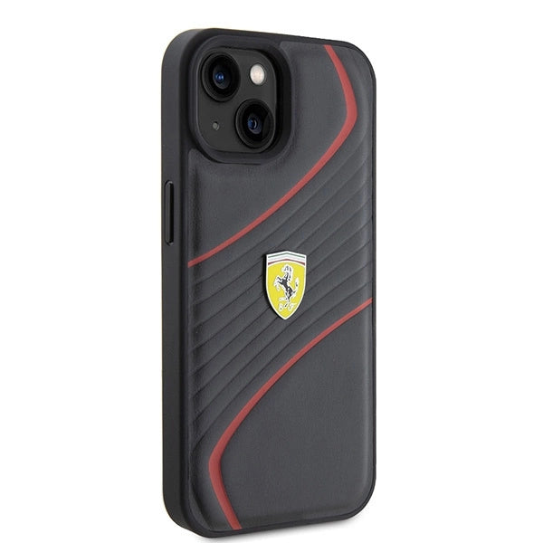 Ferrari FEHCP15SPTWK iPhone 15 6.1" sort/sort hardcase Twist Metal Logo