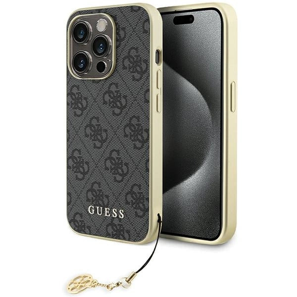 Guess GUHCP15LGF4GGR iPhone 15 Pro 6.1" grå/grå hardcase 4G Charms Collection