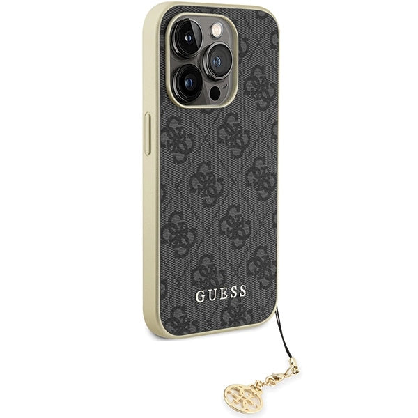 Guess GUHCP15LGF4GGR iPhone 15 Pro 6.1" grå/grå hardcase 4G Charms Collection