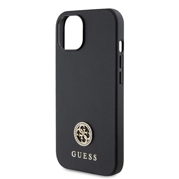 Guess GUHCP15MPS4DGPK iPhone 15 Plus 6.7" sort/sort hardcase Strass Metal Logo