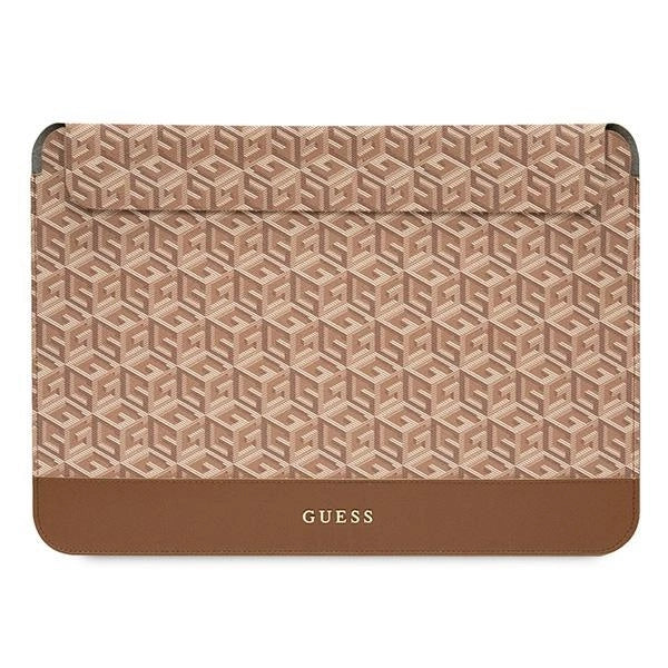 Guess GCube Stripes case til en 16" laptop - brun