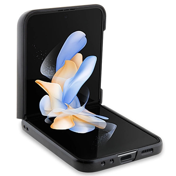 BMW læder Carbon-kasse til Samsung Galaxy Z Flip 5 - sort