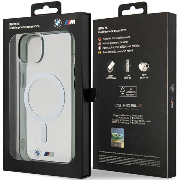BMW Silver Ring MagSafe iPhone 15 Case - klar