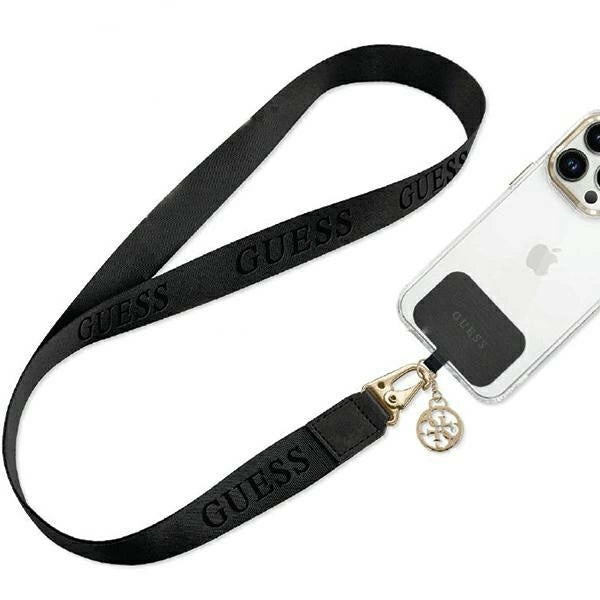 Guess CBDY Nylon Kæde telefon lanyard - sort