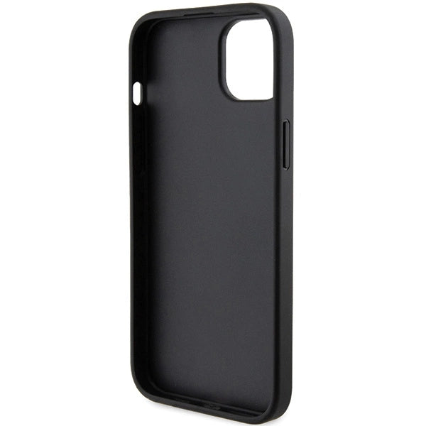 Karl Lagerfeld Saffiano Cardslot Karl&Choupette Metal Pin case for iPhone 15 - black