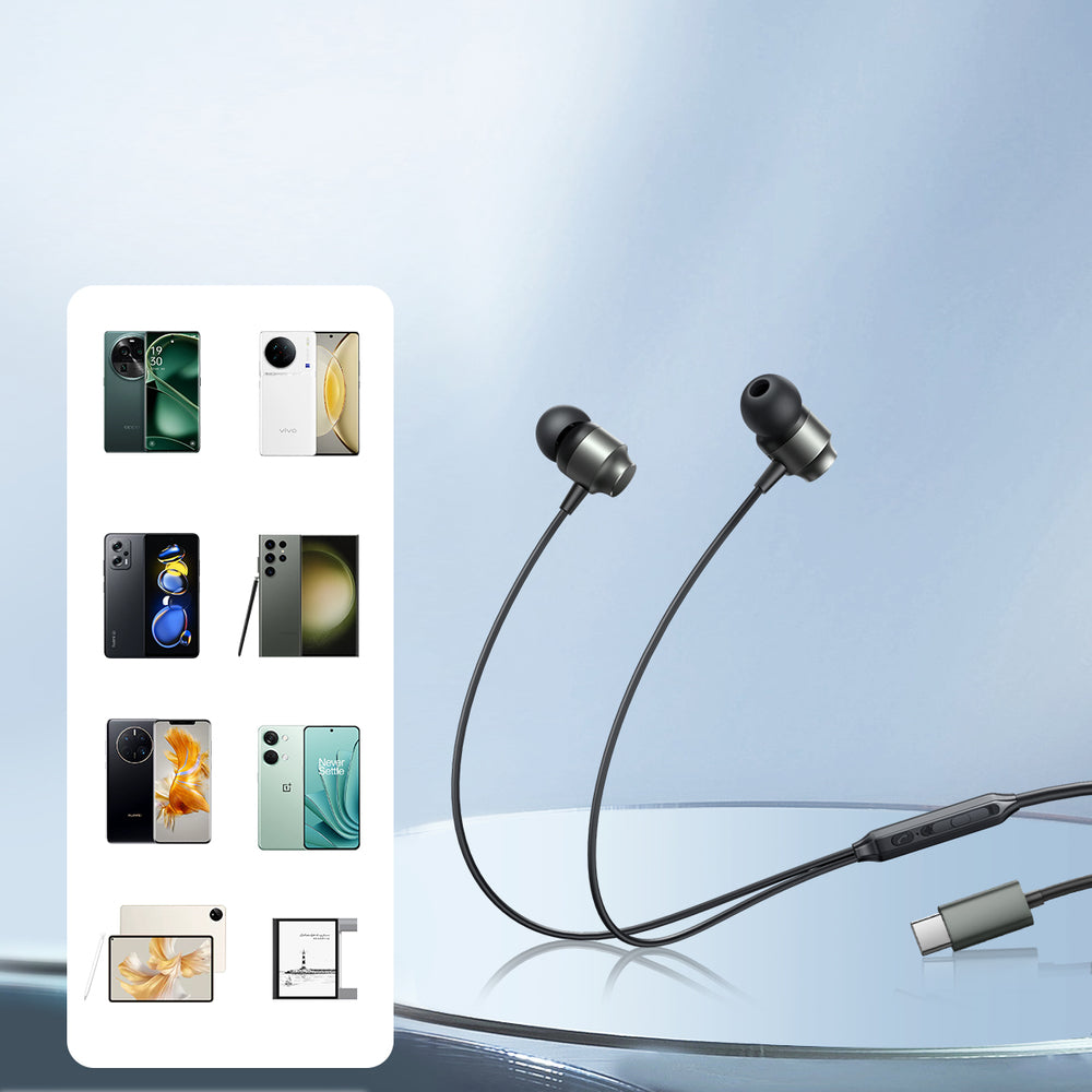 Joyroom JR-EC06 USB-C In-Ear Headphones - Gray