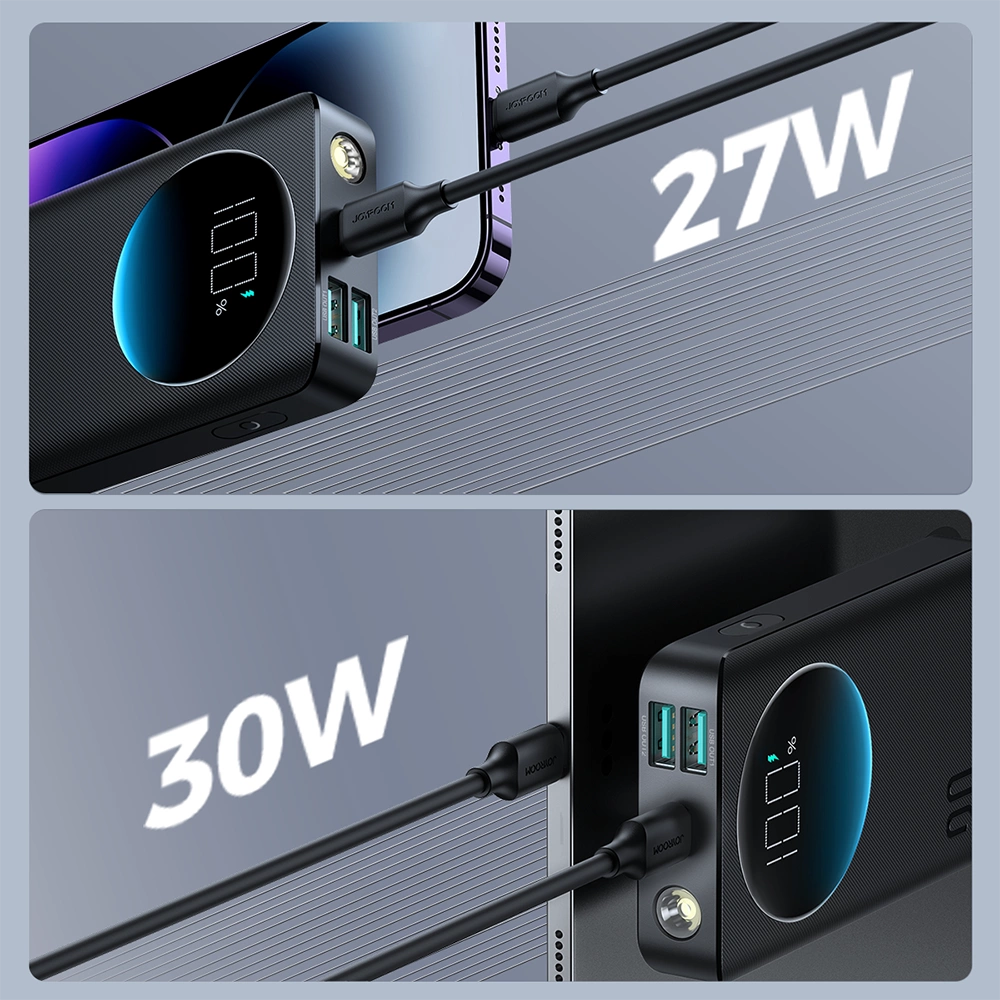 Joyroom powerbank 10000mAh 30W sort (JR-PBF01)