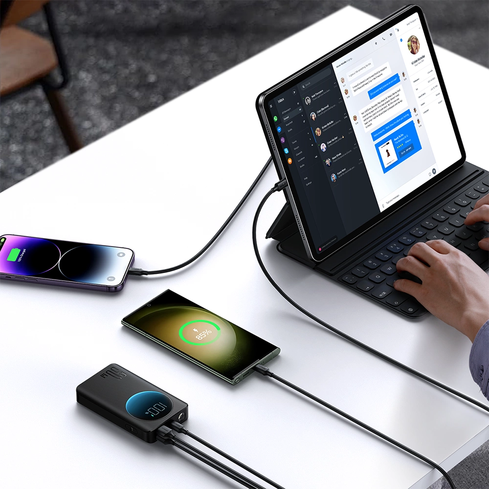 Joyroom powerbank 10000mAh 30W sort (JR-PBF01)