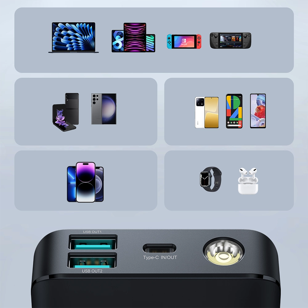 Joyroom powerbank 10000mAh 30W sort (JR-PBF01)