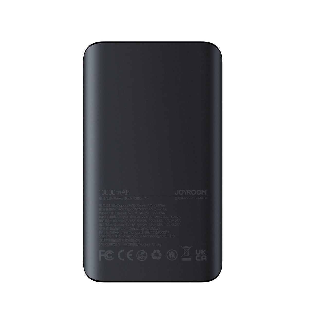 Joyroom powerbank 10000mAh 30W sort (JR-PBF01)