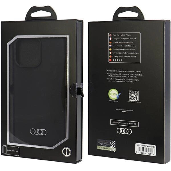 Audi Silicone Case til iPhone 15 Pro Max - sort