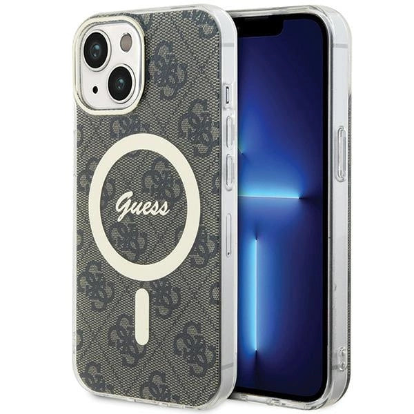 Guess IML 4G MagSafe iPhone 15 Plus Case - Brunt
