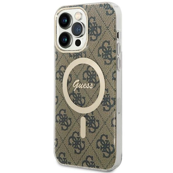 Guess IML 4G MagSafe Case til iPhone 15 Pro Max - Brunt
