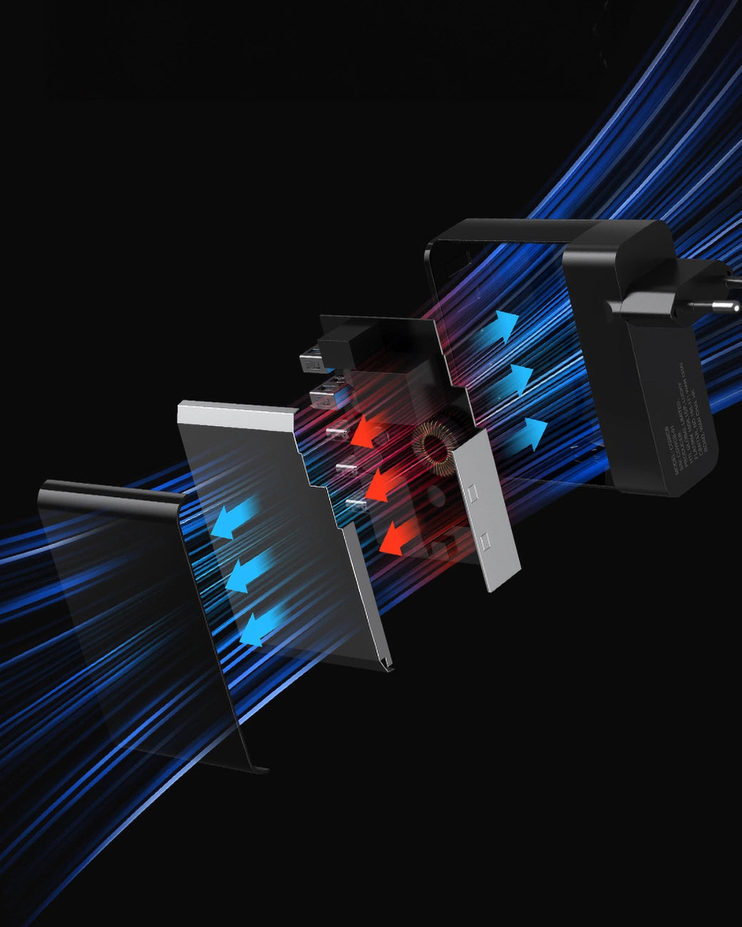 Wozinsky CGWCB 140W GaN vægoplader 3 x USB-C / 2 x USB-A - sort