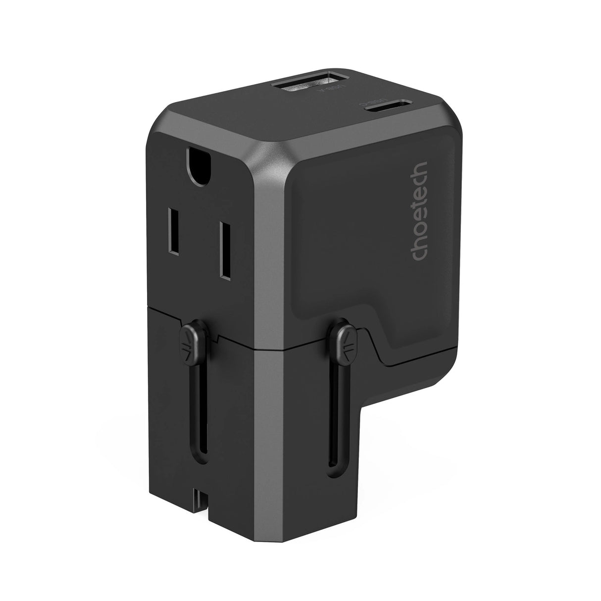 Choetech PD6038 USB-C USB-A PD 20W Travel Charger USA EU UK AU - sort