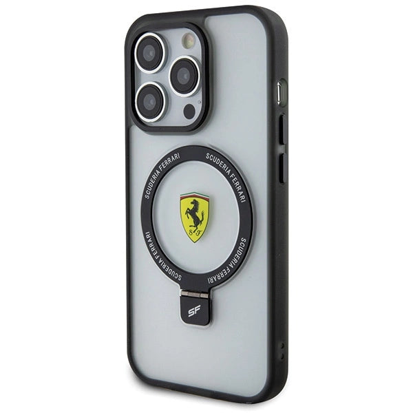 Ferrari FEHMP15LUSCAH iPhone 15 Pro 6.1" gennemsigtige hardcase Ring Stand 2023 Collection MagSafe