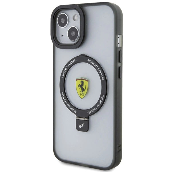Ferrari FEHMP15SUSCAH iPhone 15 6.1" gennemsigtige hardcase Ring Stand 2023 Collection MagSafe