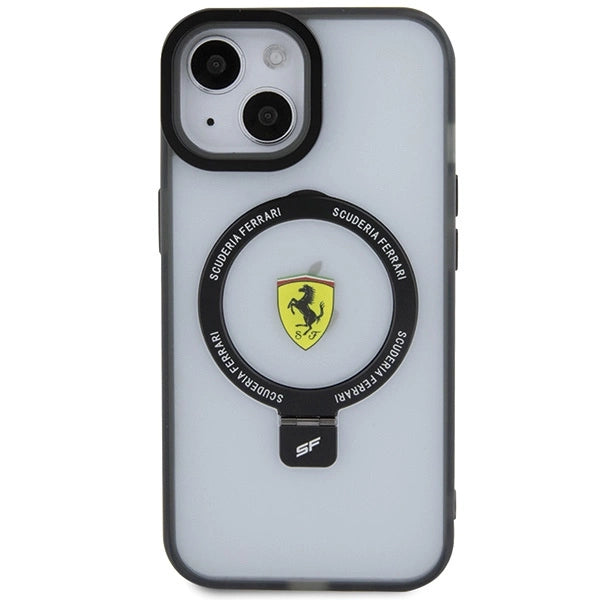 Ferrari FEHMP15SUSCAH iPhone 15 6.1" gennemsigtige hardcase Ring Stand 2023 Collection MagSafe