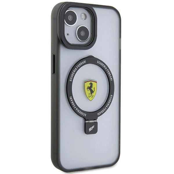 Ferrari FEHMP15SUSCAH iPhone 15 6.1" gennemsigtige hardcase Ring Stand 2023 Collection MagSafe