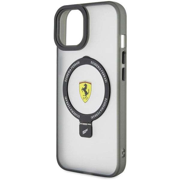 Ferrari FEHMP15SUSCAH iPhone 15 6.1" gennemsigtige hardcase Ring Stand 2023 Collection MagSafe