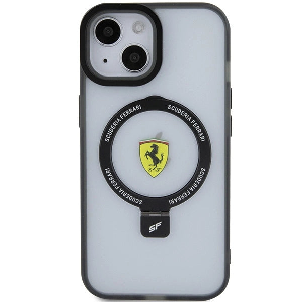 Ferrari FEHMP15SUSCAK iPhone 15 6.1" sort/sort hardcase Ring Stand 2023 Collection MagSafe