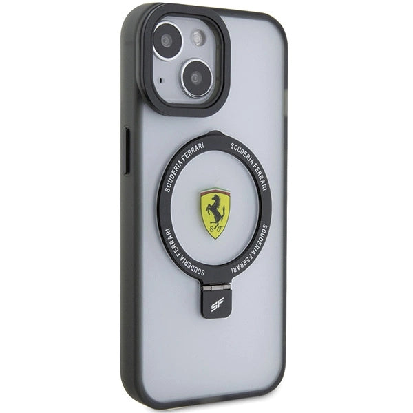 Ferrari FEHMP15SUSCAK iPhone 15 6.1" sort/sort hardcase Ring Stand 2023 Collection MagSafe