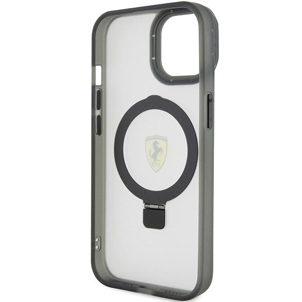 Ferrari FEHMP15SUSCAK iPhone 15 6.1" sort/sort hardcase Ring Stand 2023 Collection MagSafe