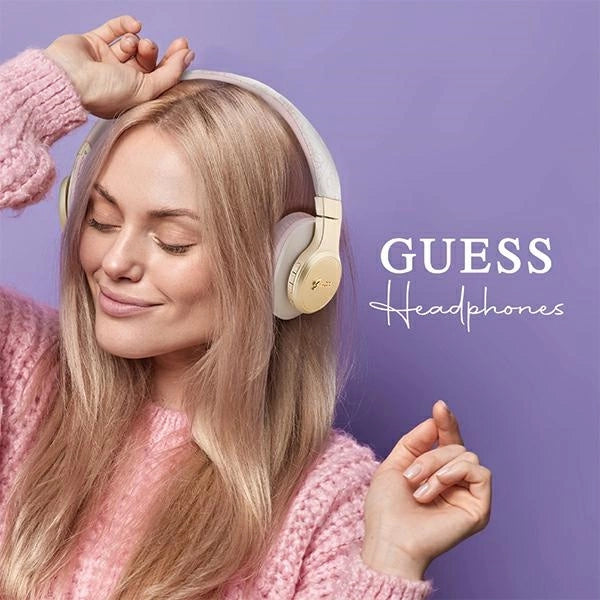 Guess Bluetooth på-øret hovedtelefoner GUBH604GEMP pink/pink 4G Script