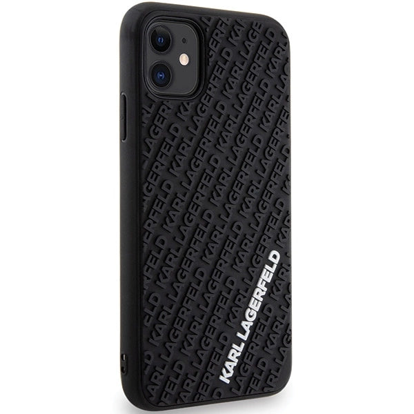 Karl Lagerfeld KLHCN613DMKRLK iPhone 11 / Xr 6.1" black/black hardcase 3D Rubber Multi Logo