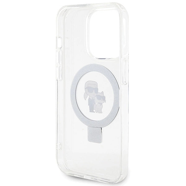 Karl Lagerfeld KLHMP14LHMRSKCH iPhone 14 Pro 6.1" white/white hardcase Ring Stand Karl&Choupette MagSafe