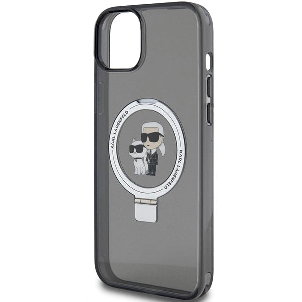 Karl Lagerfeld KLHMP15MHMRSKCK iPhone 15 Plus 6.7"black/black hardcase Ring Stand Karl&Choupette MagSafe