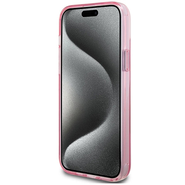Karl Lagerfeld Ring Stand Karl&Choupette MagSafe case for iPhone 15 Plus - pink
