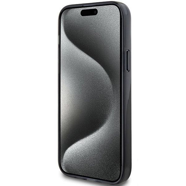 Karl Lagerfeld KLHMP15SHMRSKCK iPhone 15 6.1" black/black hardcase Ring Stand Karl&Choupette MagSafe