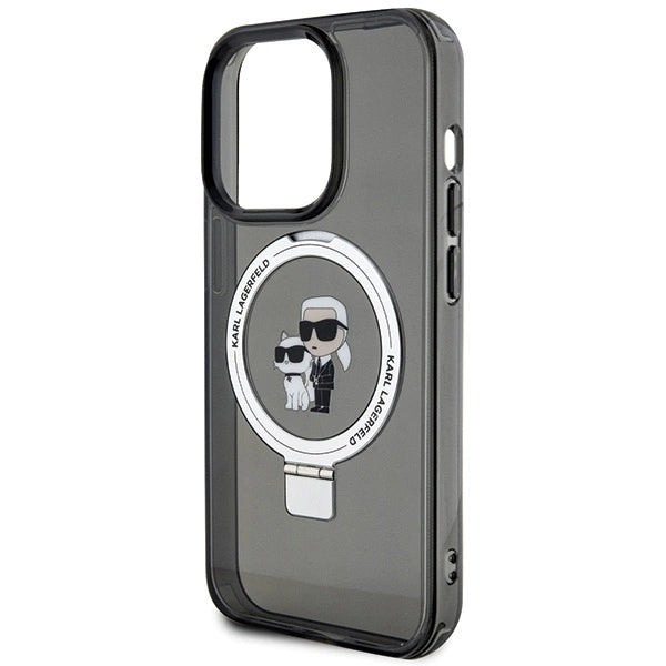 Karl Lagerfeld KLHMP15XHMRSKCK iPhone 15 Pro Max 6.7" black/black hardcase Ring Stand Karl&Choupette MagSafe