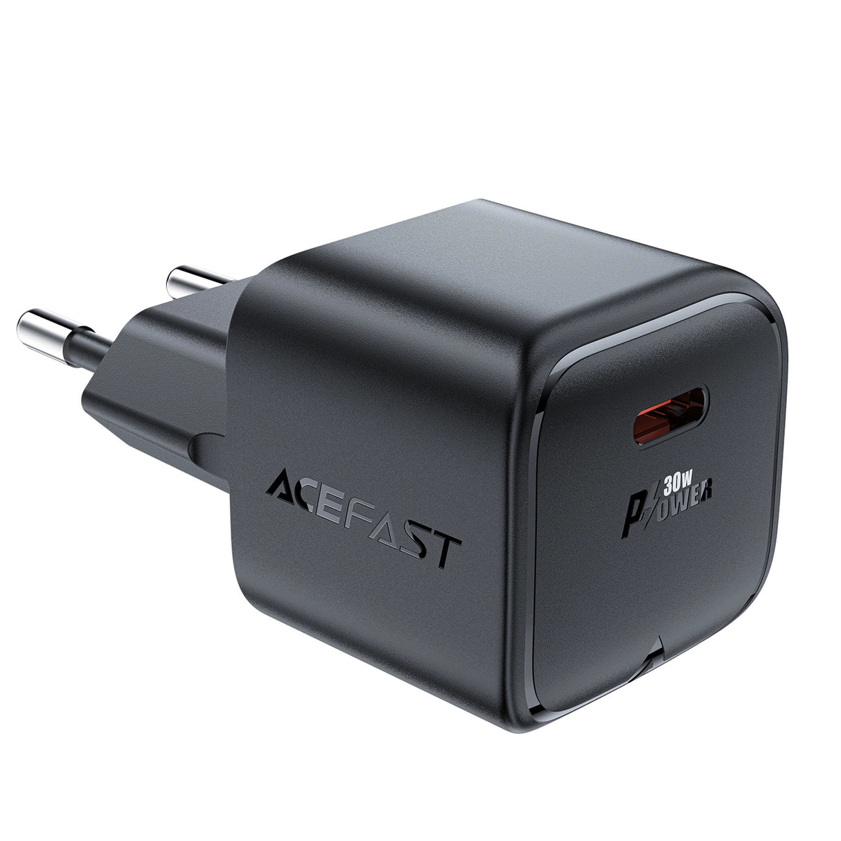 Acefast A77 Mini PD 30W GaN USB-C vægoplader - sort