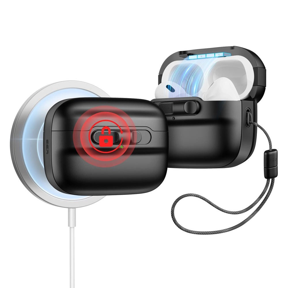 ESR Pulse Halolock Case med MagSafe til Apple AirPods Pro 1/2 - sort