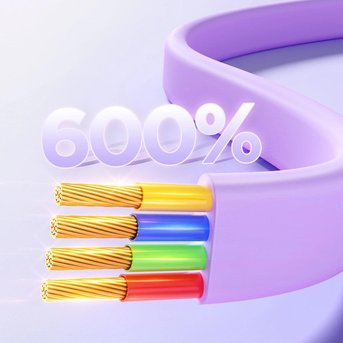 Joyroom Colorful Series S-A40 Kabel Retractable 3in1 USB-A - USB-C / Lightning / Micro USB 1m - Purple