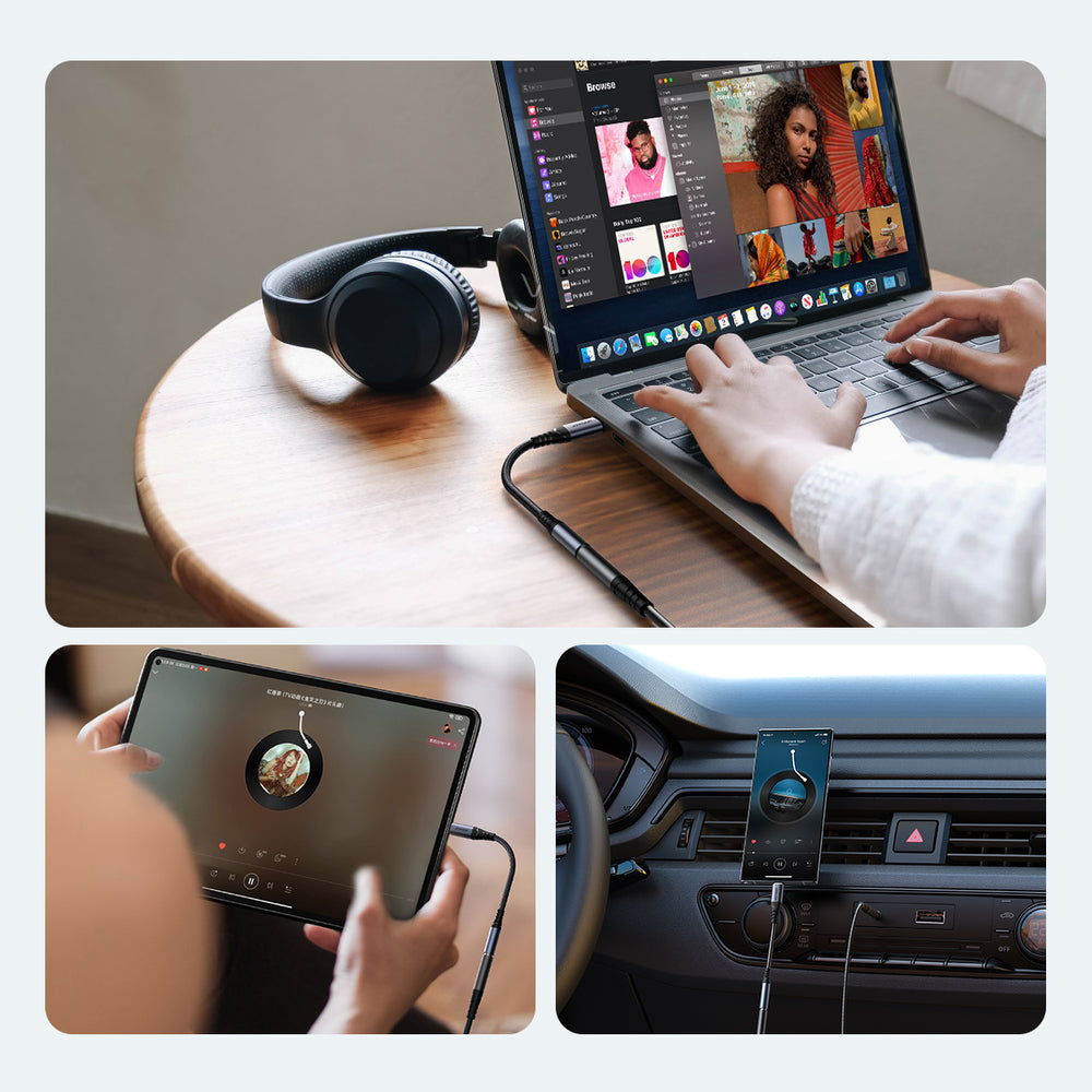 Joyroom SY-C01 USB-C DAC adapter til 3,5 mm mini jack - sort