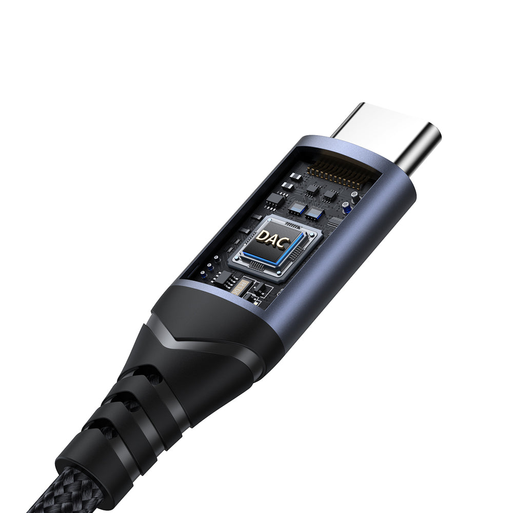 Joyroom SY-C01 USB-C DAC adapter til 3,5 mm mini jack - sort