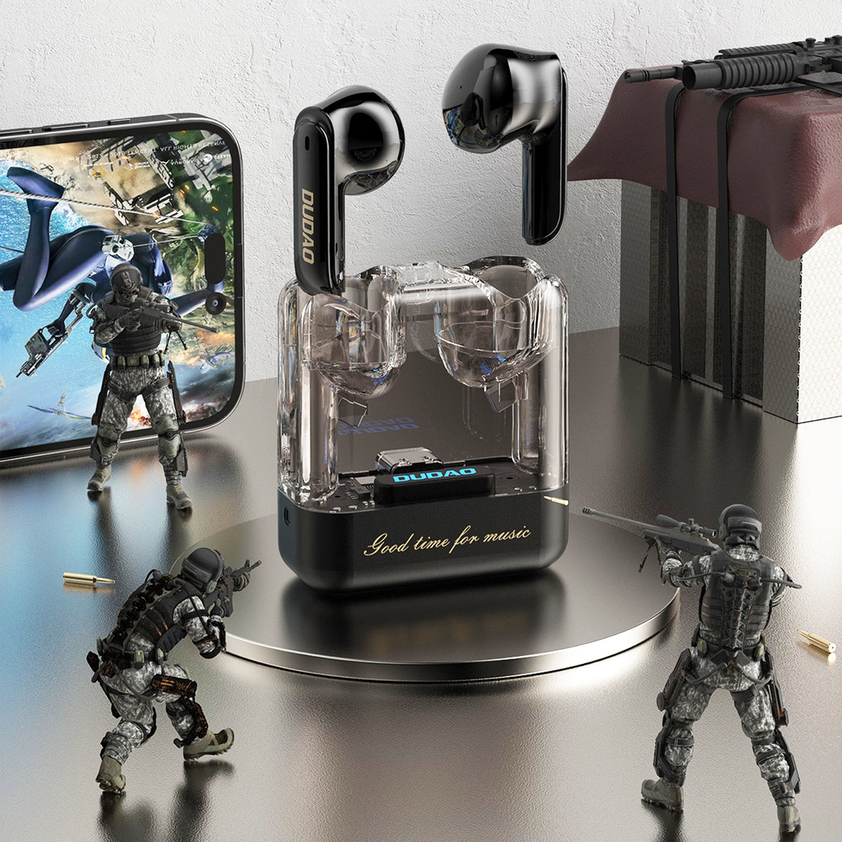 Dudao U18Pro Bluetooth 5.3 TWS trådløse hovedtelefoner - sort