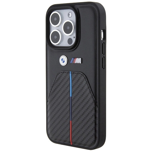 BMW Stamped Tricolor Stripe iPhone 15 Pro Case - sort