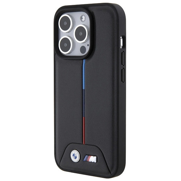 BMW Quilted Tricolor iPhone 15 Pro Case - sort