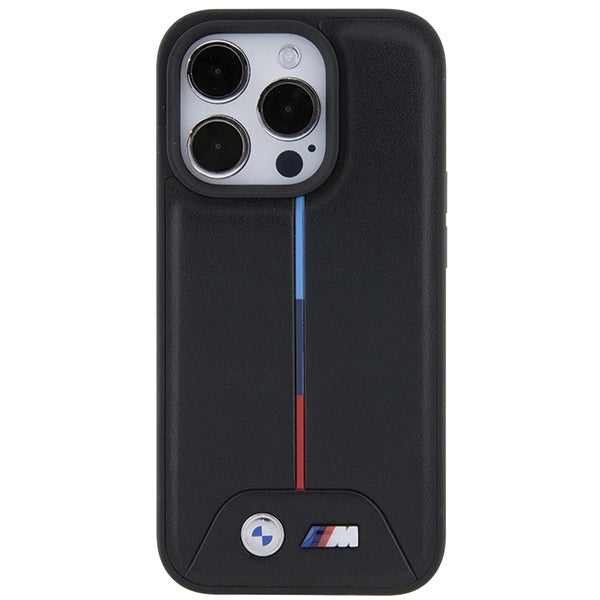 BMW Quilted Tricolor iPhone 15 Pro Case - sort